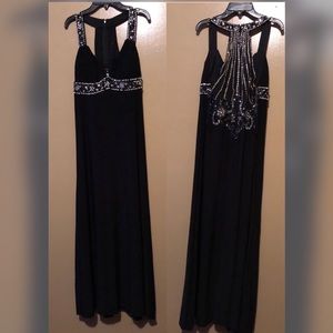 Black rhinestoned Formal dress